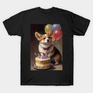 Welsh Corgi Dog Birthday Card T-Shirt